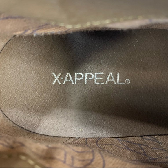 Xappeal Kai Faux Suede Neutral Rich Cognac Brown Lace-Up Ankle Booties - Size 9 - Picture 12 of 14